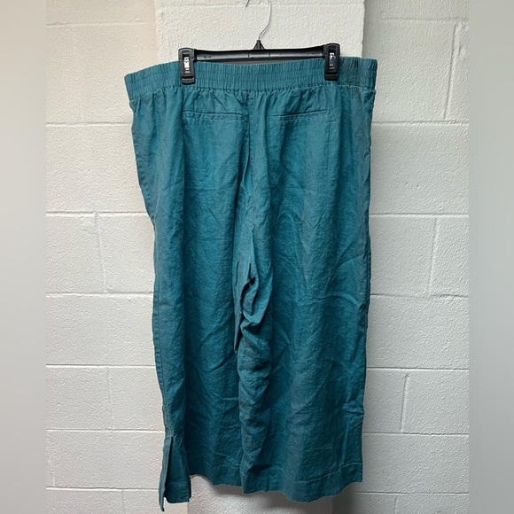 Athleta Green Blue Pleated Wide Leg Casual - Picture 2 of 5